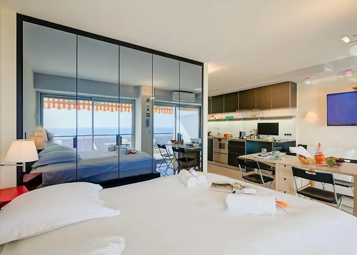 公寓 La Mirandole Sea View - Happy