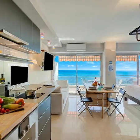 Sea View - Swimming Pool & Terrace - Happy Apartman Golfe-Juan